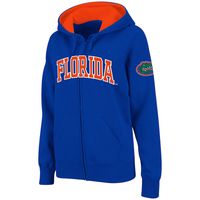 Women's Stadium Athletic Royal Florida Gators Arched Name Full-Zip Hoodie