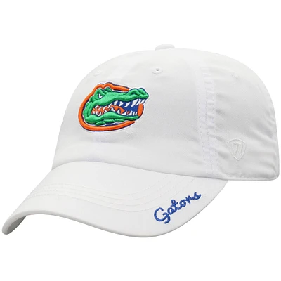 Women's Top of the World White Florida Gators Staple Adjustable Hat