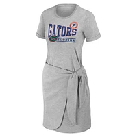 Women's WEAR by Erin Andrews Heather Gray Florida Gators Knotted T-Shirt Dress