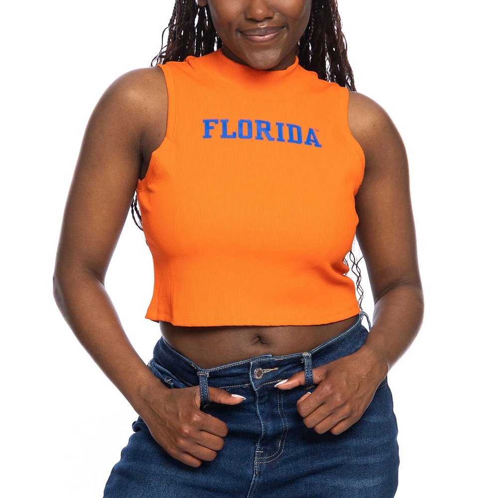 Débardeur court ZooZatz orange pour femme Florida Gators