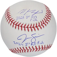 Wyatt Langford & Jac Caglianone Florida Gators Autographed Baseball with Multiple 1st Round Pick Inscriptions