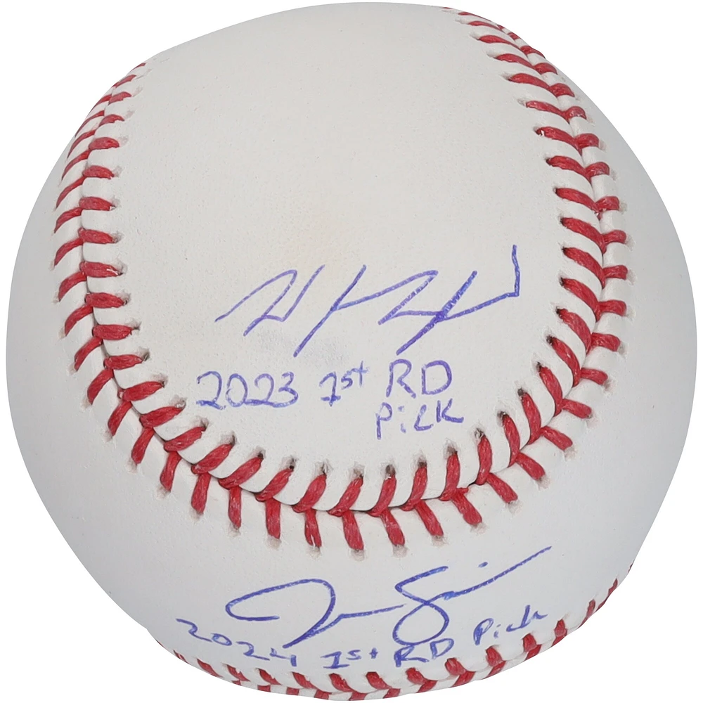 Wyatt Langford & Jac Caglianone Florida Gators Autographed Baseball with Multiple 1st Round Pick Inscriptions