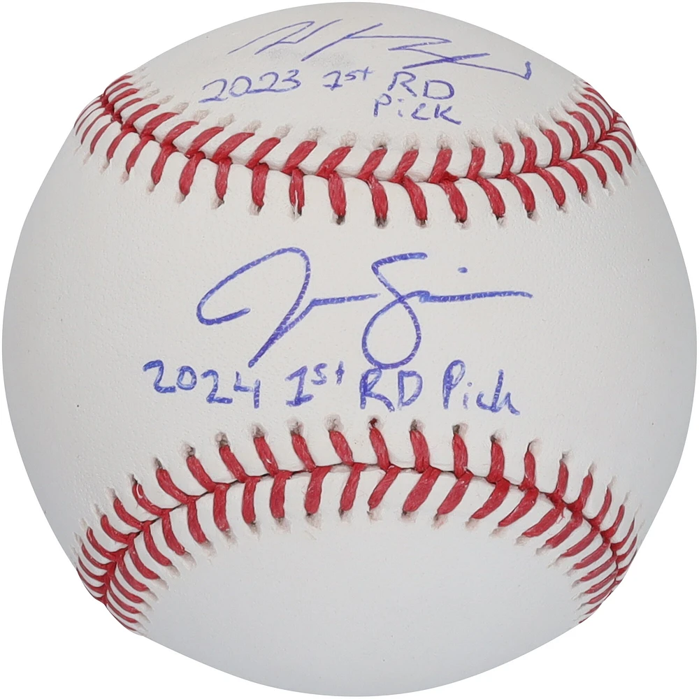 Wyatt Langford & Jac Caglianone Florida Gators Autographed Baseball with Multiple 1st Round Pick Inscriptions