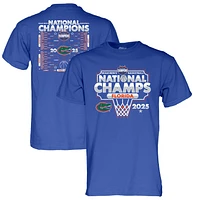 Youth Blue 84 Royal Florida Gators 2025 NCAA Men's Basketball National Champions Bracket T-Shirt