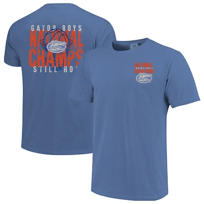 Youth Blue Florida Gators 2025 NCAA Men's Basketball National Champions Comfort Colors Gator Head T-Shirt