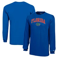 Champion de la jeunesse Royal Florida Gators Arch Over Logo T-shirt à manches longues