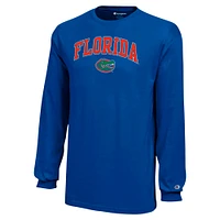 Champion de la jeunesse Royal Florida Gators Arch Over Logo T-shirt à manches longues