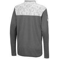 Youth Colosseum Charcoal/White Florida Gators OHT Military Appreciation Badge II Quarter-Zip Jacket