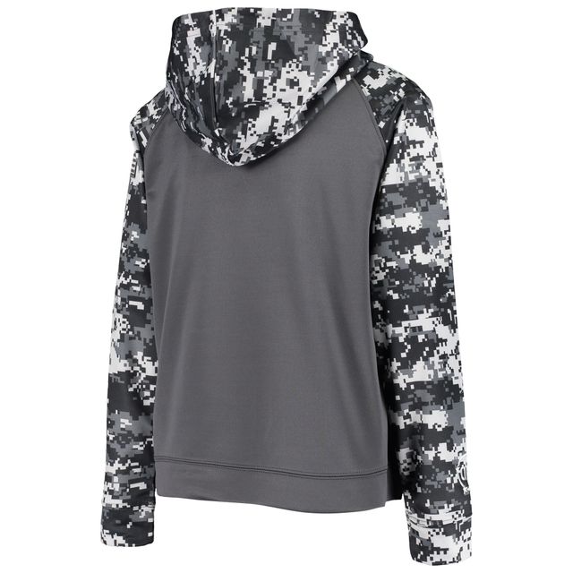 Sweat à capuche raglan motif camouflage numérique pour jeunes Colosseum Charcoal Florida Gators OHT