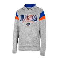 Youth Colosseum Heather Gray Florida Gators Tartookas Long Sleeve Hoodie T-Shirt