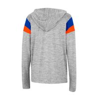 Youth Colosseum Heather Gray Florida Gators Tartookas Long Sleeve Hoodie T-Shirt