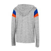 Youth Colosseum Heather Gray Florida Gators Tartookas Long Sleeve Hoodie T-Shirt