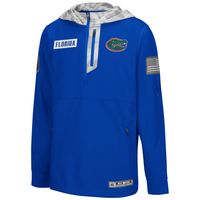 Youth Colosseum Royal/Arctic Camo Florida Gators OHT Military Appreciation Shellback Quarter-Zip Hoodie