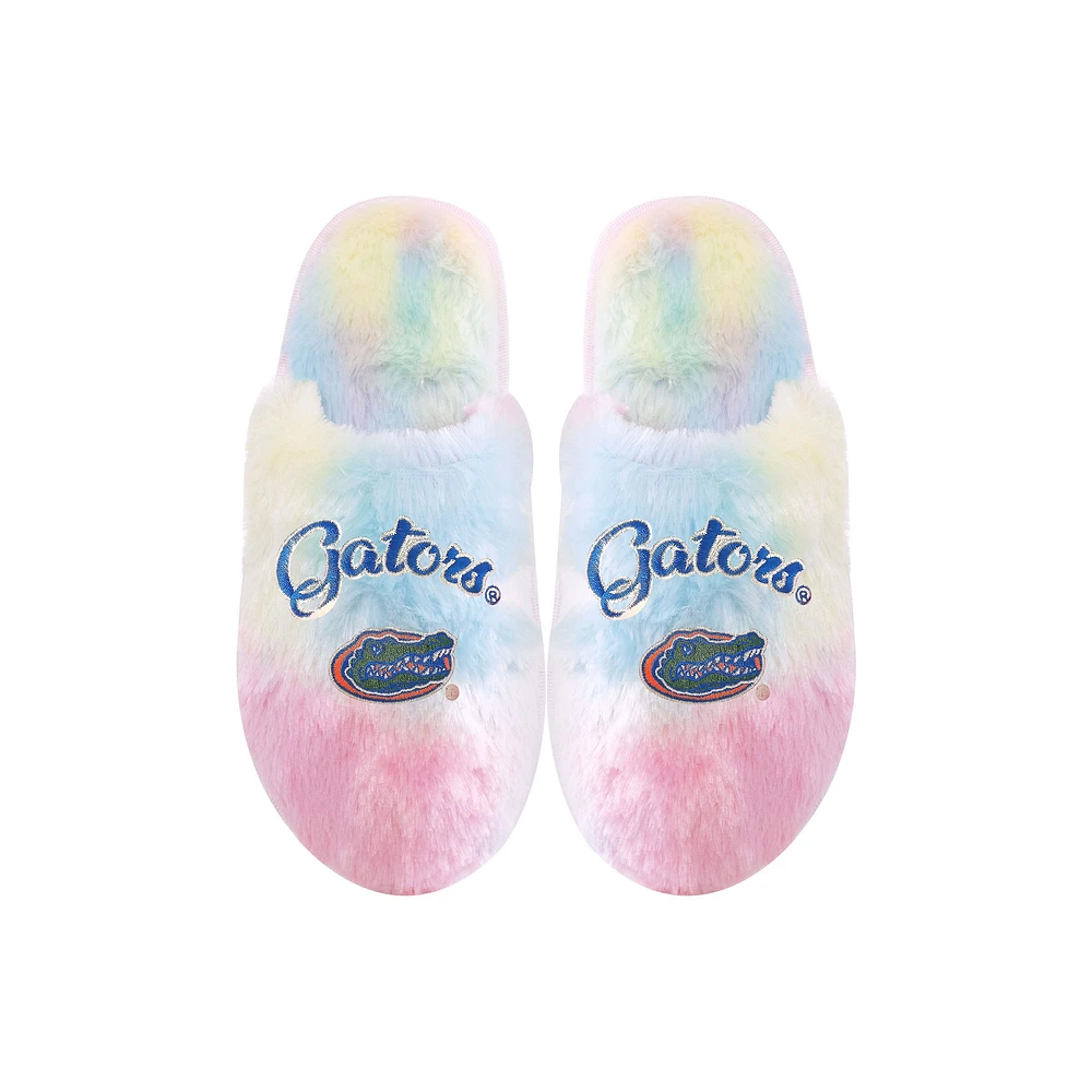 Youth FOCO Florida Gators Rainbow Script Slippers