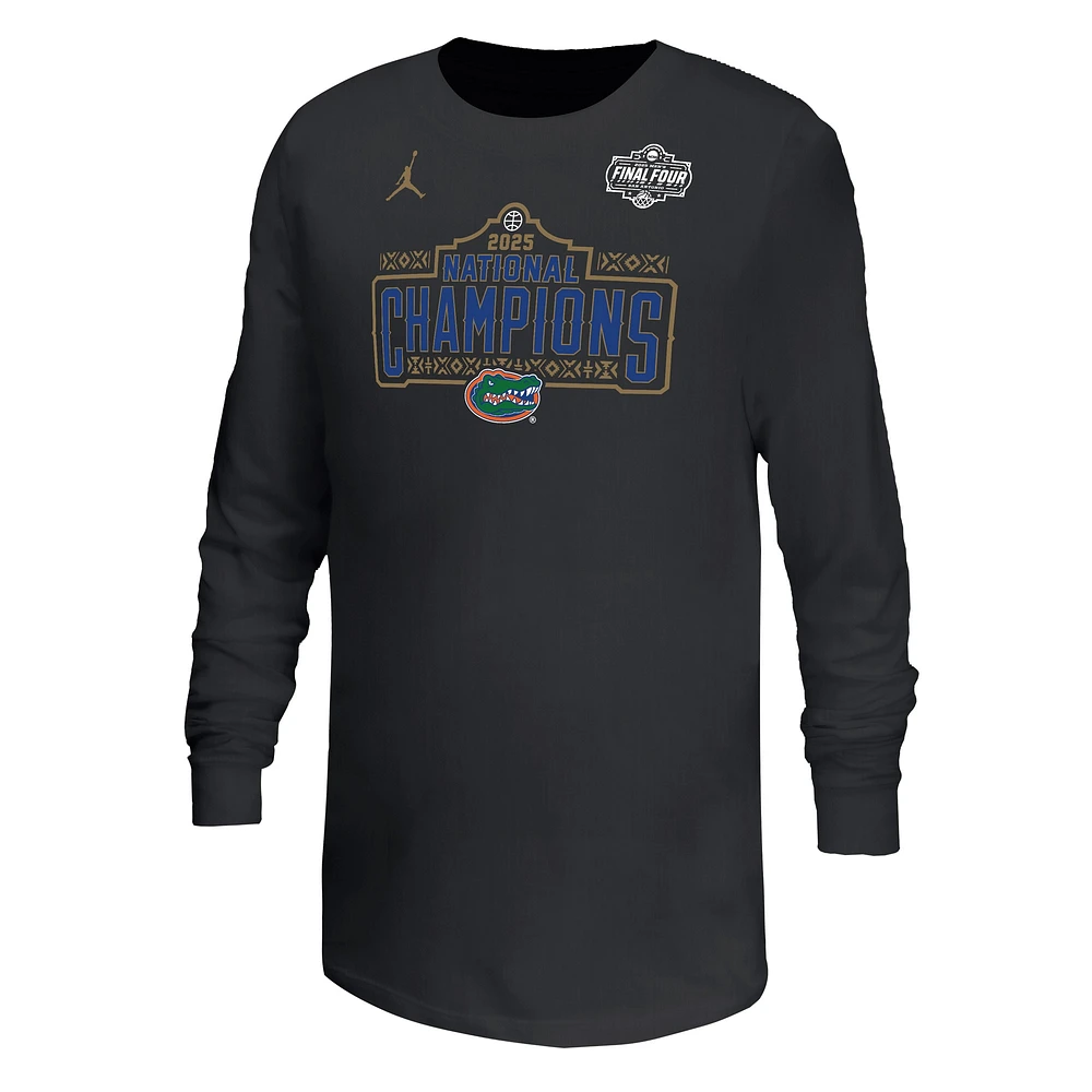 Youth Jordan Brand Black Florida Gators 2025 NCAA Men's Basketball National Champions Celebration Long Sleeve T-Shirt