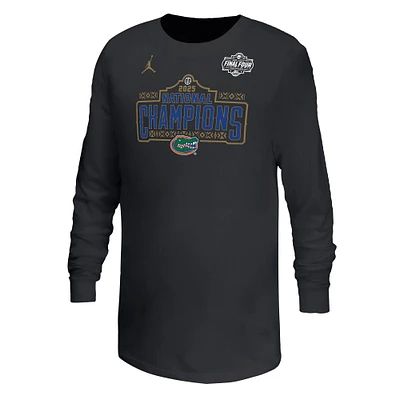 Youth Jordan Brand  Black Florida Gators 2025 NCAA Men's Basketball National Champions Celebration Long Sleeve T-Shirt