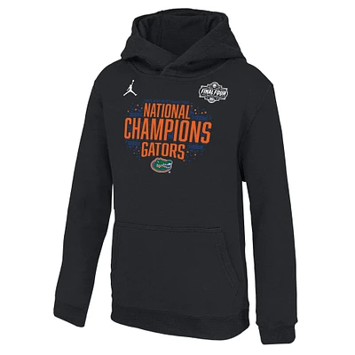 Youth Jordan Brand  Black Florida Gators 2025 NCAA Men's Basketball National Champions Locker Room Pullover Hoodie