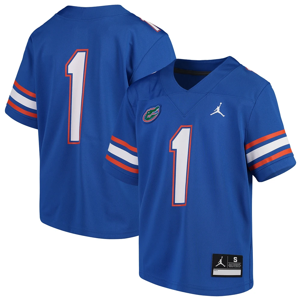 Youth Jordan Brand #1 Royal Florida Gators Team Replica Football Jersey