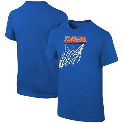 Youth Jordan Brand Royal Florida Gators Basketball Net T-Shirt
