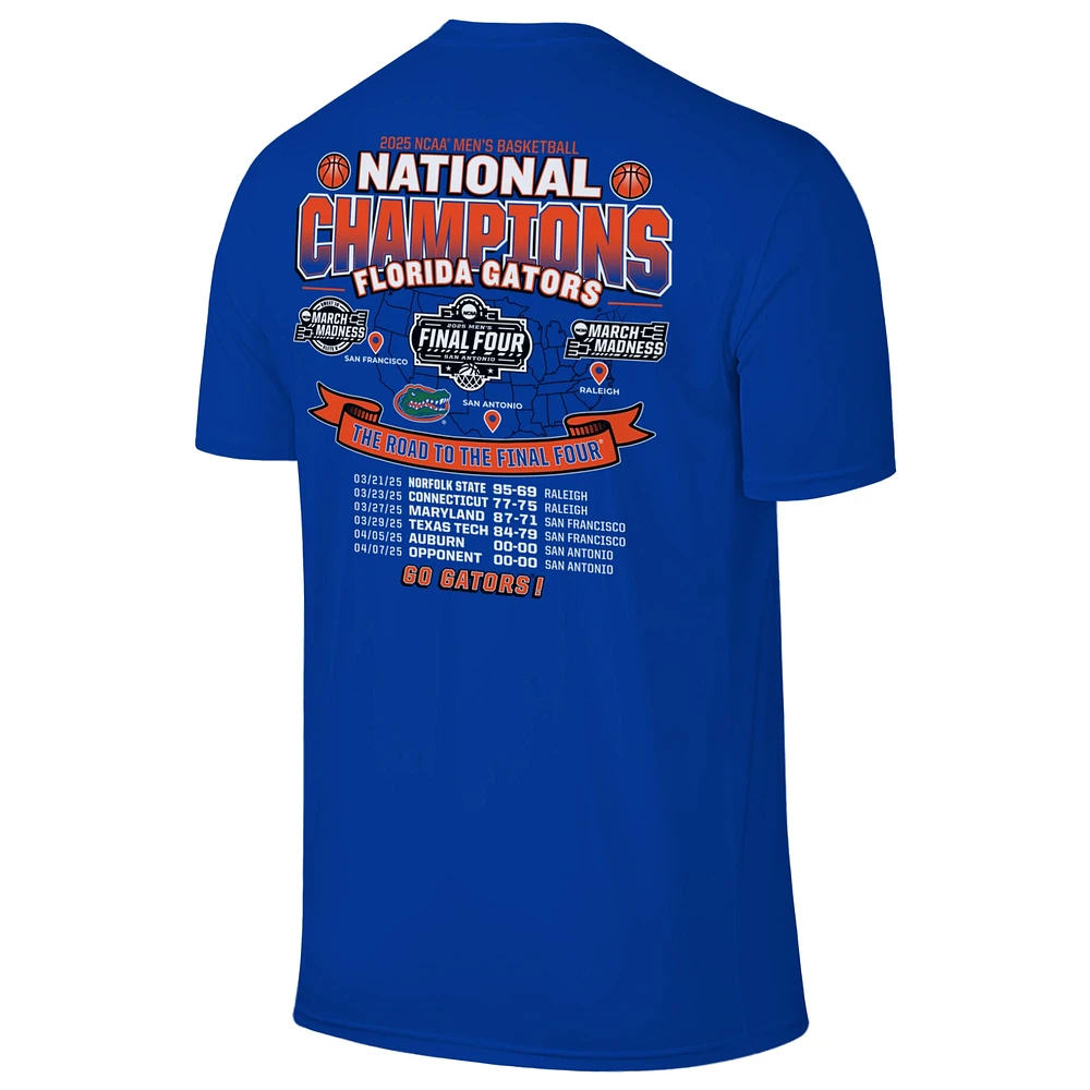 Youth Original Retro Brand Royal Florida Gators 2025 NCAA Men's Basketball National Champions T-Shirt