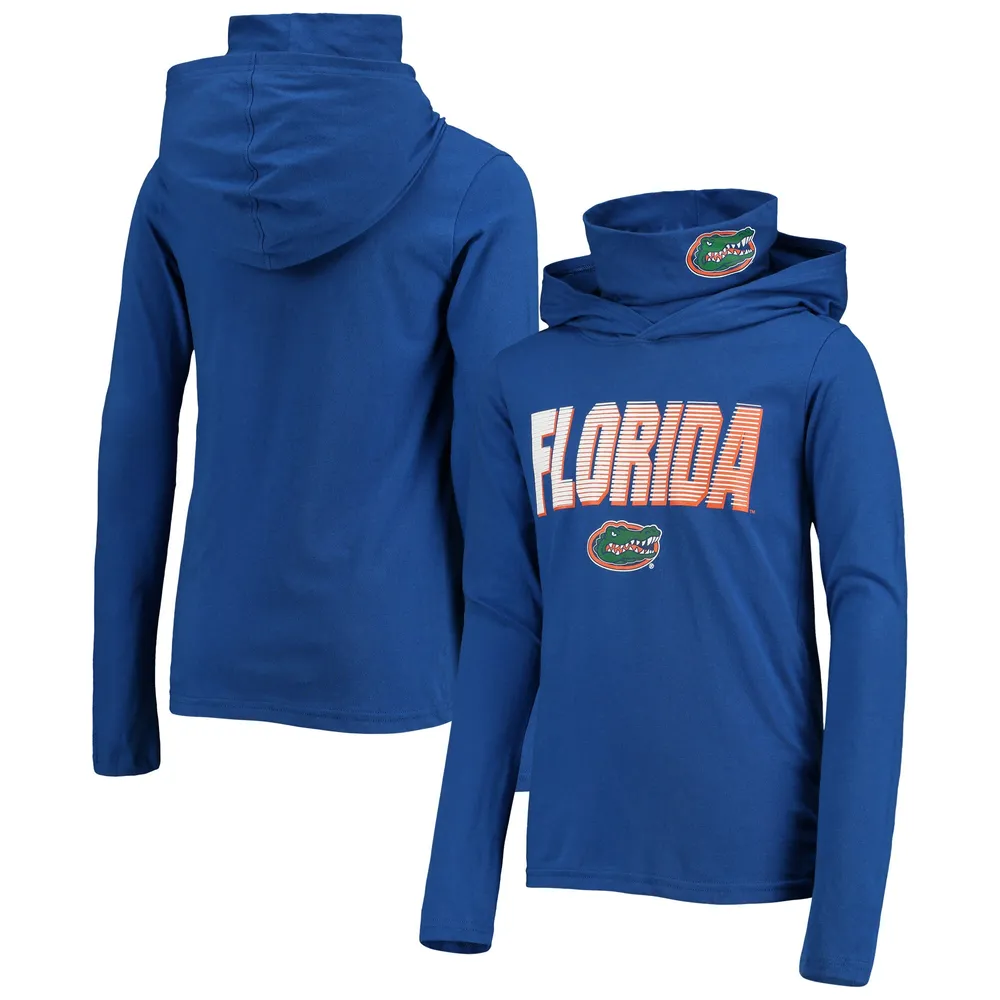 Lids Florida Gators Youth Blocker Sewn-in Gaiter Long Sleeve Hoodie T-Shirt  - Royal | Green Tree Mall