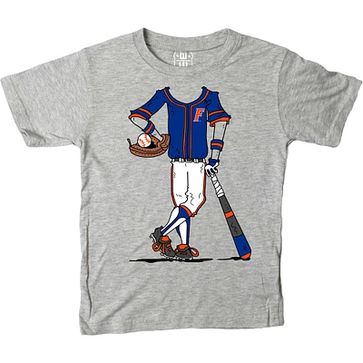 T-shirt de joueur baseball Wes & Willy Grey Florida Gators pour jeunes