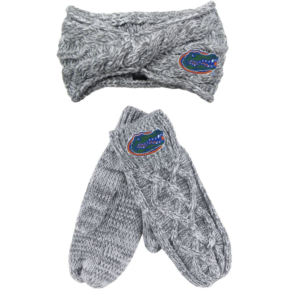 ZooZatz Gray Florida Gators Headband & Mittens Set