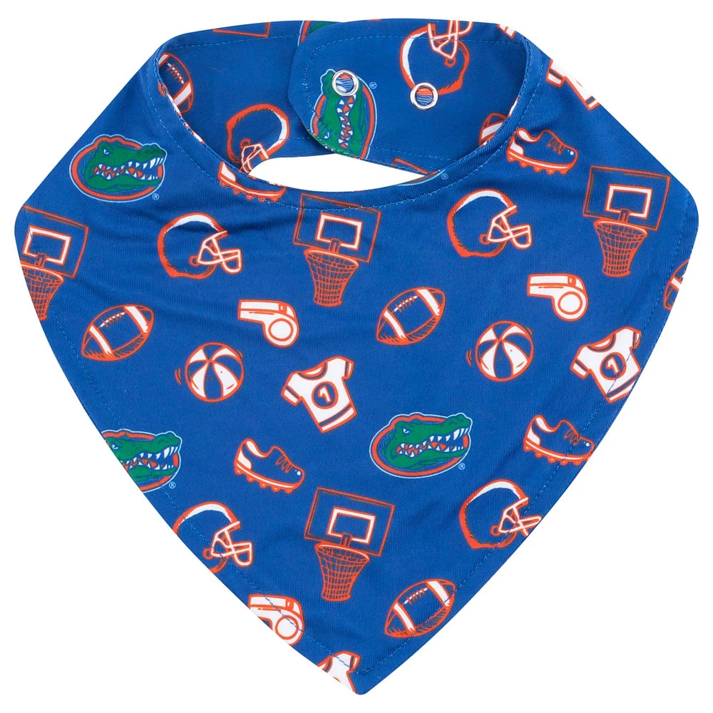 ZooZatz Royal Florida Gators All Over Print Baby Bib