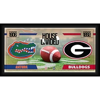 Florida Gators vs. Georgia Bulldogs Framed 10" x 20" House Divided Football Collage