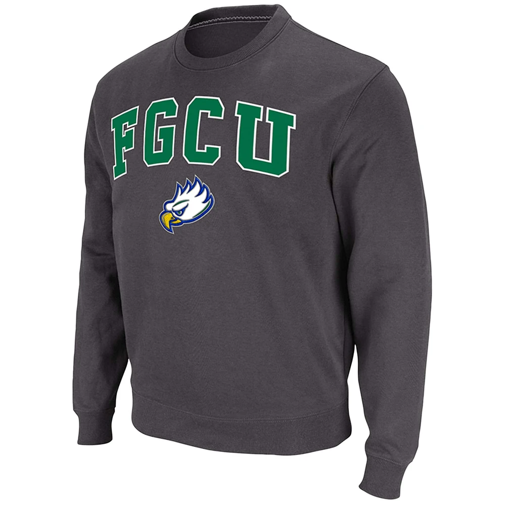 Sweat-shirt à capuche avec logo et arche pour homme Colosseum Charcoal Florida Gulf Coast Eagles