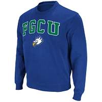 Men's Colosseum Royal Florida Gulf Coast Eagles Arch & Logo Pullover Sweatshirt