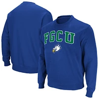 Men's Colosseum Royal Florida Gulf Coast Eagles Arch & Logo Pullover Sweatshirt