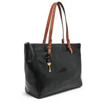 Florida Gulf Coast Eagles Fossil Women's Leather Rachel Tote - Black