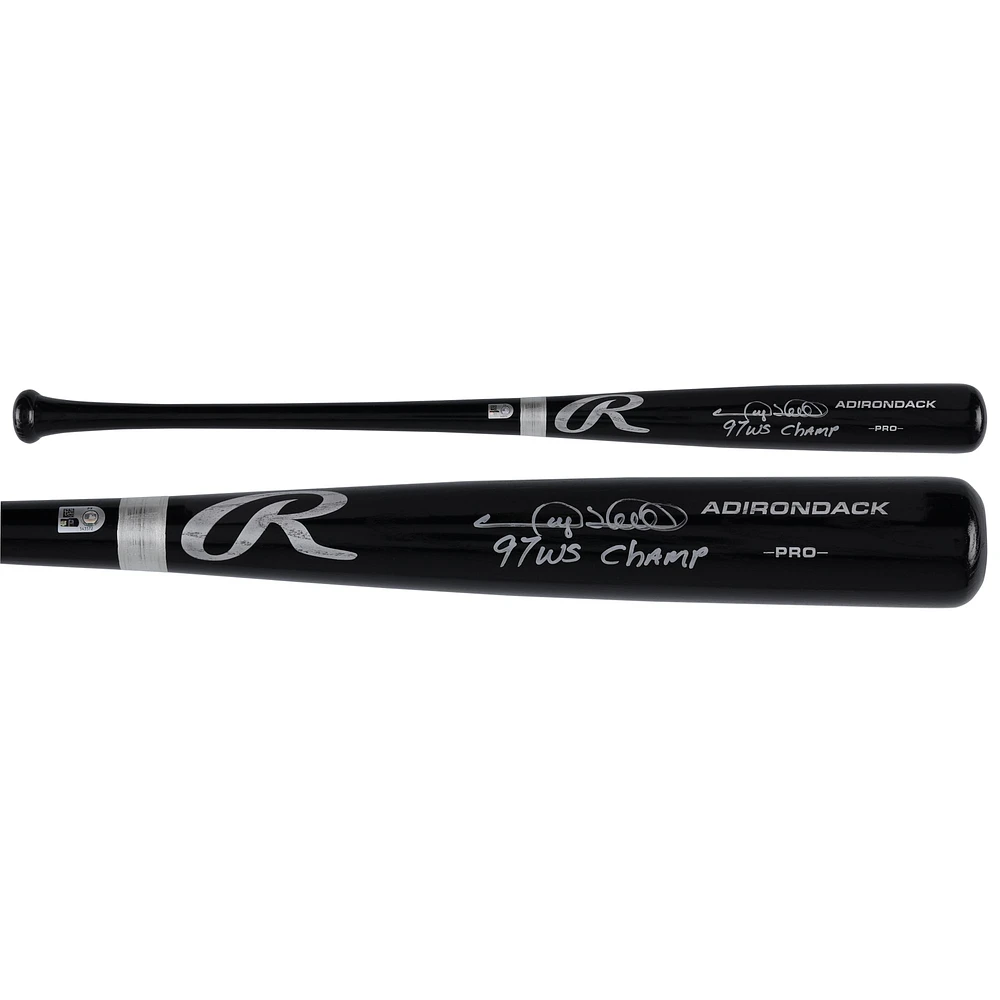 Gary Sheffield Florida Marlins Autographed Black Rawlings Pro Bat with "97 WS Champs" Inscription