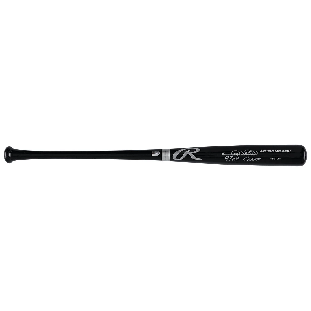 Gary Sheffield Florida Marlins Autographed Black Rawlings Pro Bat with "97 WS Champs" Inscription