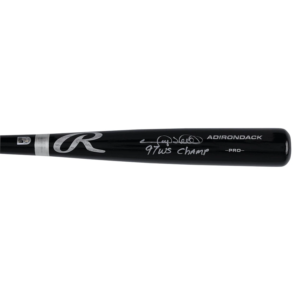 Gary Sheffield Florida Marlins Autographed Black Rawlings Pro Bat with "97 WS Champs" Inscription