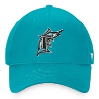 Men's Fanatics Aqua Miami Marlins Cooperstown Collection Core Adjustable Hat