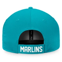Men's Fanatics Aqua Miami Marlins Cooperstown Collection Core Adjustable Hat