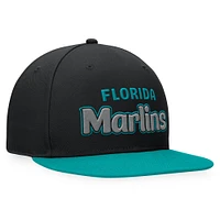 Men's Fanatics Black Florida Marlins Cooperstown Collection Hurler Fitted Hat