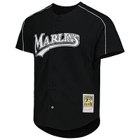 Men's Mitchell & Ness Dontrelle Willis Black Florida Marlins Cooperstown Collection Mesh Batting Practice Button-Up Jersey