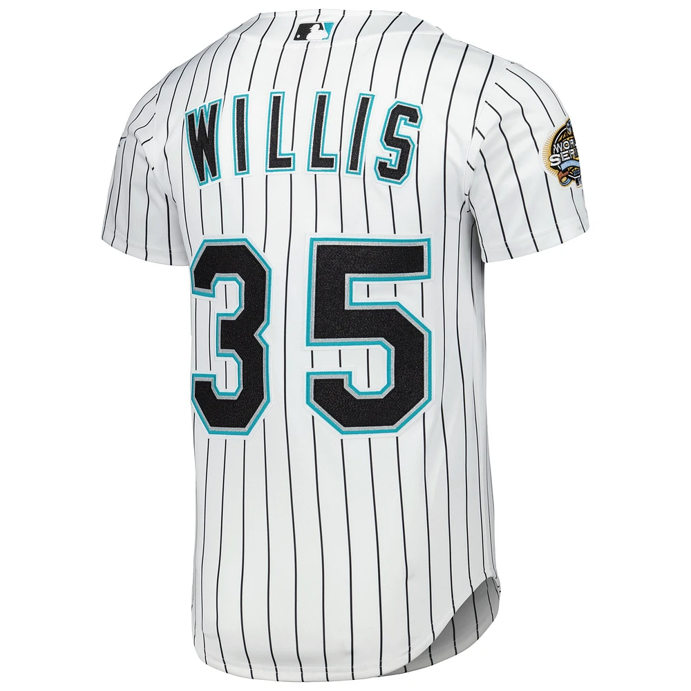 Men's Mitchell & Ness Dontrelle Willis White Florida Marlins Cooperstown Collection Authentic Jersey