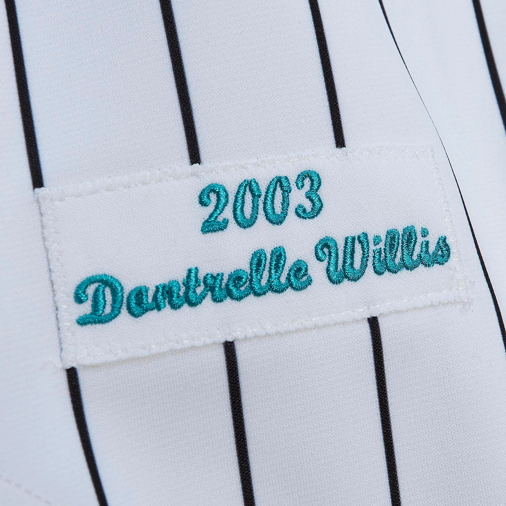 Men's Mitchell & Ness Dontrelle Willis White Florida Marlins Cooperstown Collection Authentic Jersey