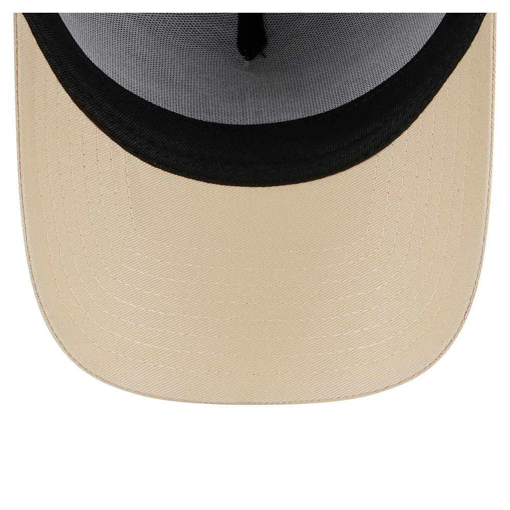 Casquette ajustable Moleskin A-Frame 9FORTY pour homme de la collection Cooperstown des Florida Marlins de New Era, marron