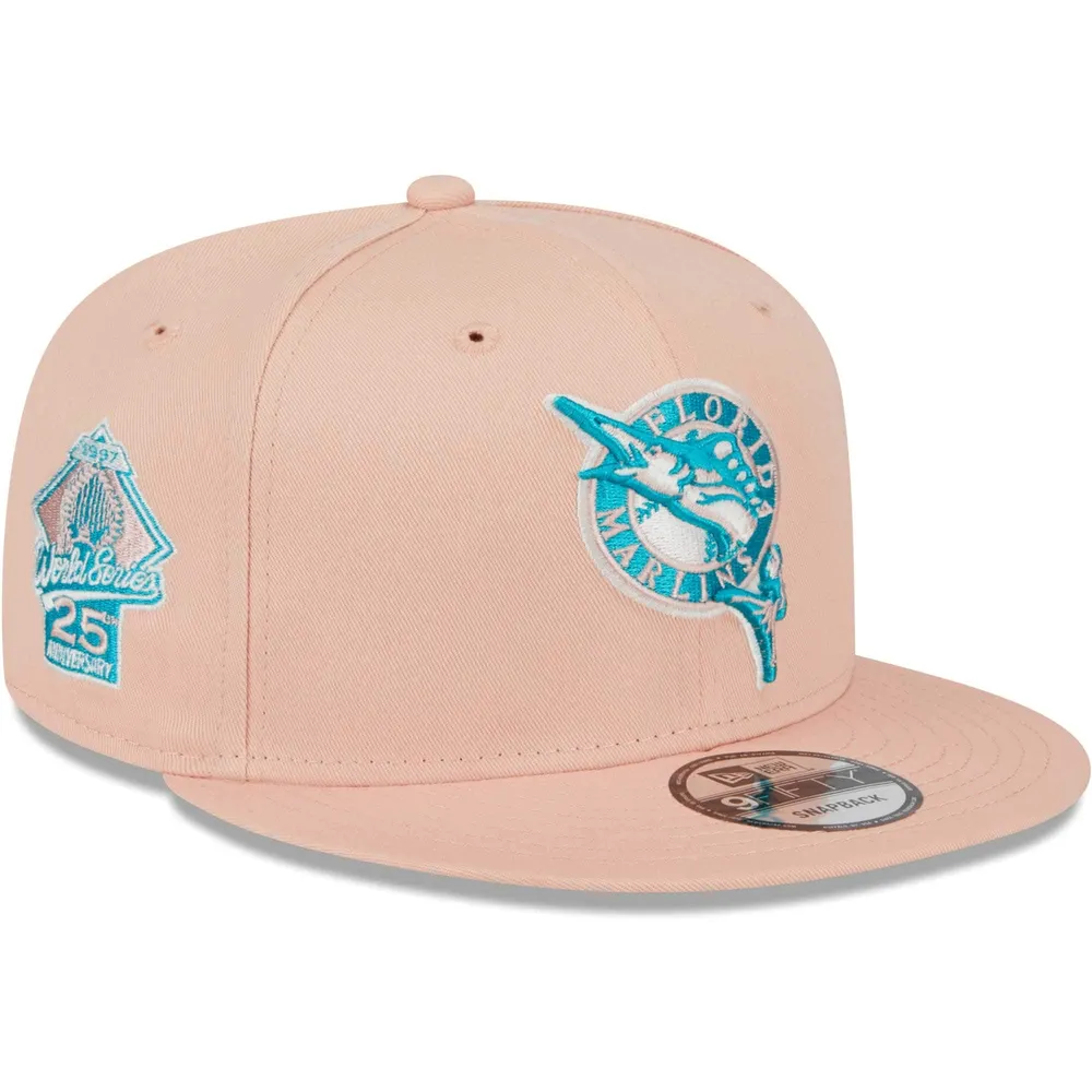 Men's Florida Marlins New Era White/Teal Cooperstown Collection