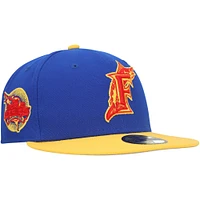 Casquette ajustée Empire 59FIFTY des Florida Marlins Cooperstown Collection pour homme New Era, bleu royal/jaune