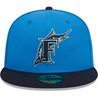 Casquette ajustée 59FIFTY Royal Florida Marlins New Era pour homme