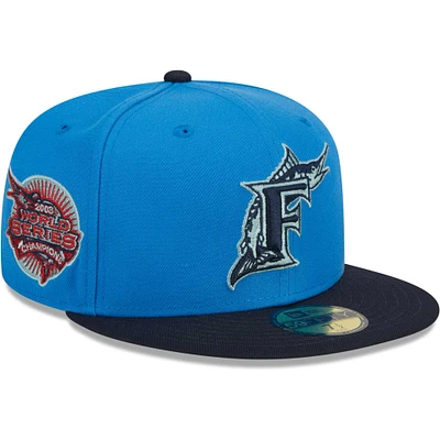 Casquette ajustée 59FIFTY Royal Florida Marlins New Era pour homme