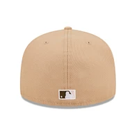 Casquette ajustée 59FIFTY pour homme New Era Tan/Olive Florida Marlins Cooperstown Collection Pink Undervisor