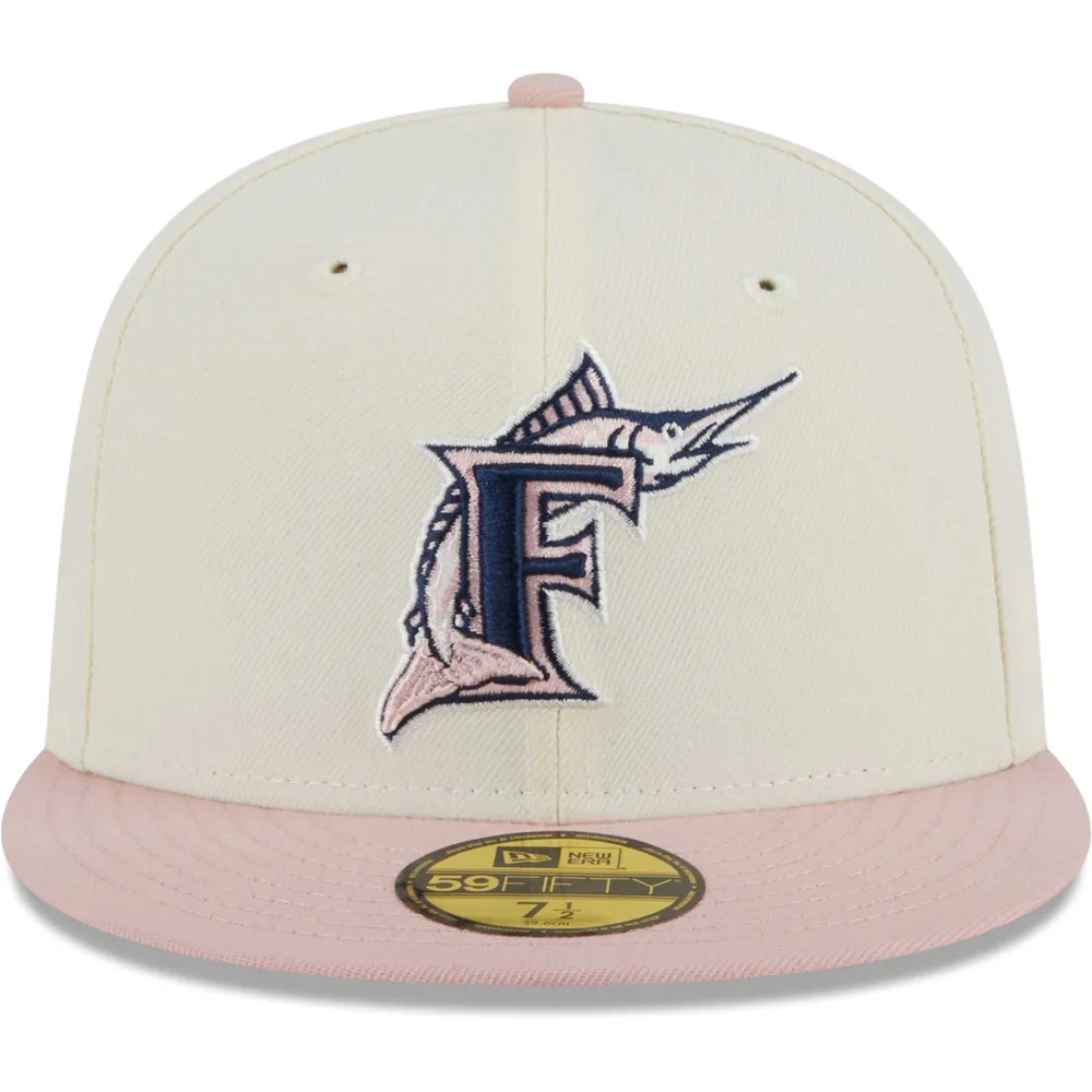 New Era Men's New Era White/Pink Florida Marlins 1997 World Series 59FIFTY  Fitted Hat