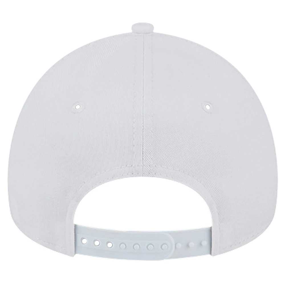 Men's New Era White Florida Marlins TC A-Frame 9FORTY Adjustable Hat